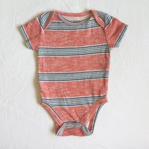 old navy striped short sleeve bodysuit diaper shirt 3-6 months baby